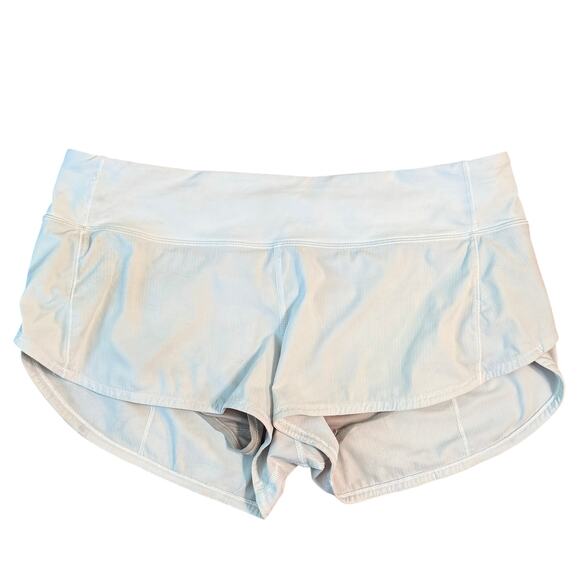 Lululemon Women’s Speed Up Short Low Rise 2.5” Swift Run Athletic White Size 8 - Picture 1 of 9